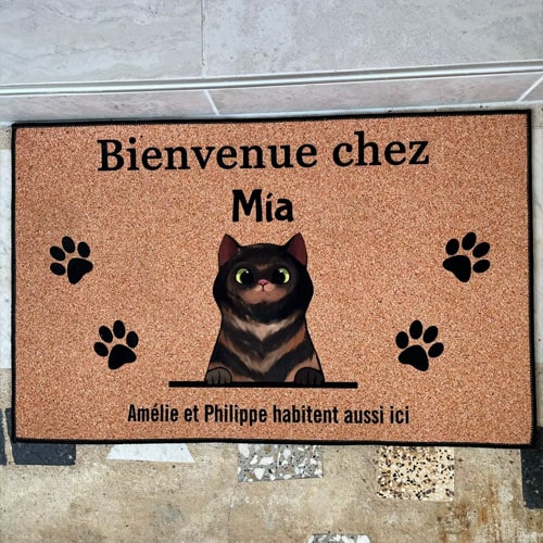 paillasson personnalise chat