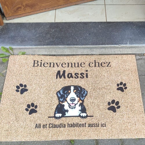 paillasson personnalise chien