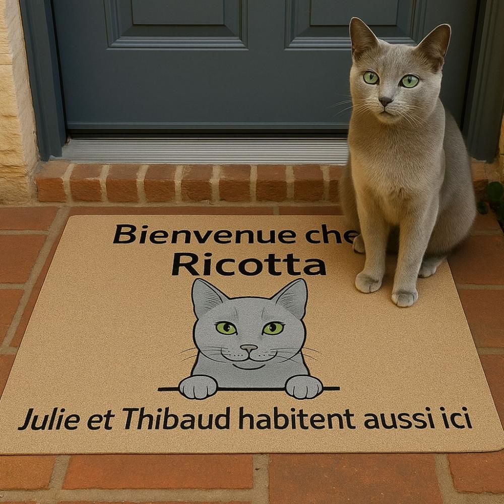 Paillasson personnalisé chat
